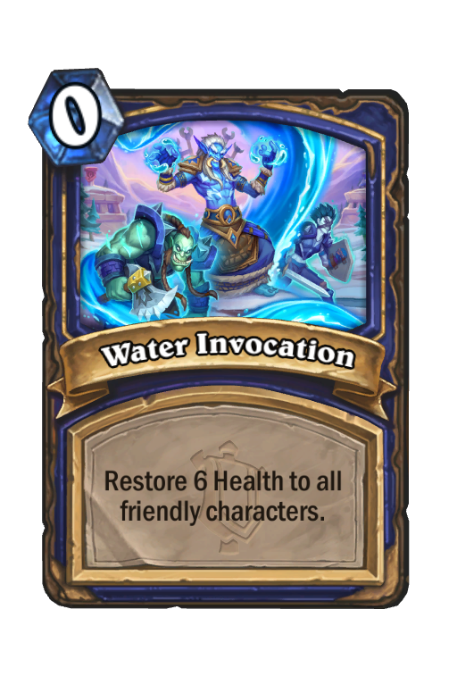 Water Invocation Hearthstone kártya