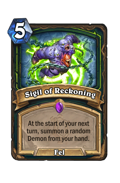 Sigil of Reckoning Hearthstone kártya