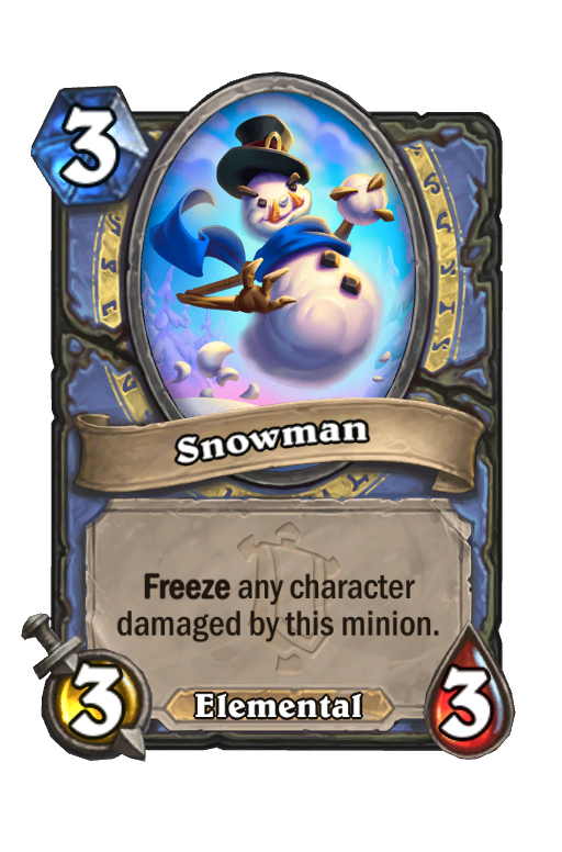 Snowman Hearthstone kártya