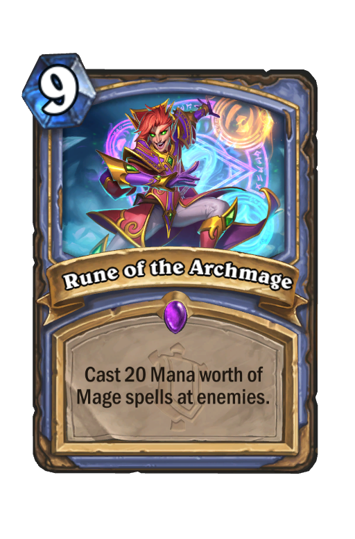Rune of the Archmage Hearthstone kártya