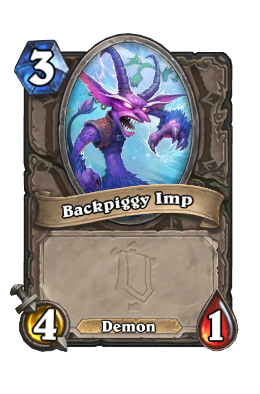 Backpiggy Imp Hearthstone kártya