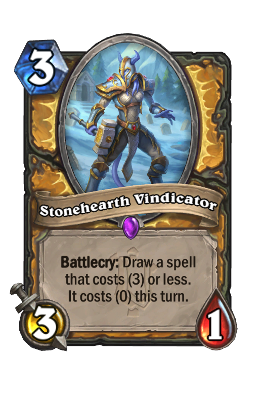 Stonehearth Vindicator Hearthstone kártya