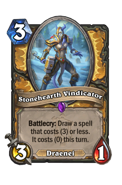 Stonehearth Vindicator Hearthstone kártya