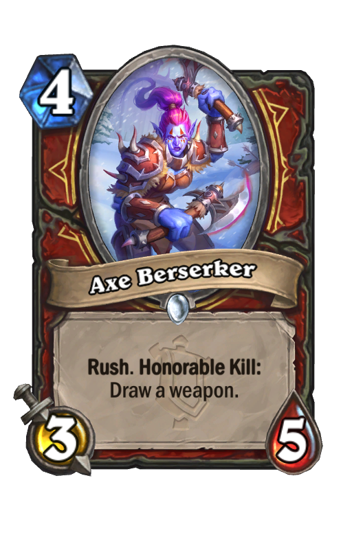 Axe Berserker Hearthstone kártya