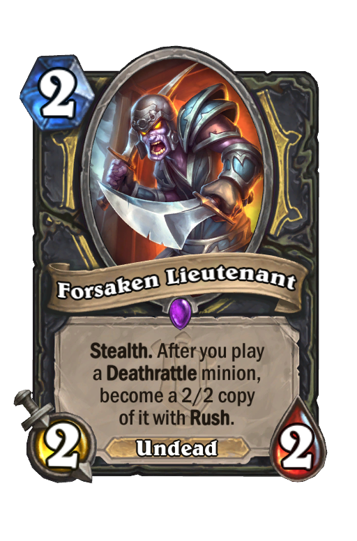 Forsaken Lieutenant Hearthstone kártya