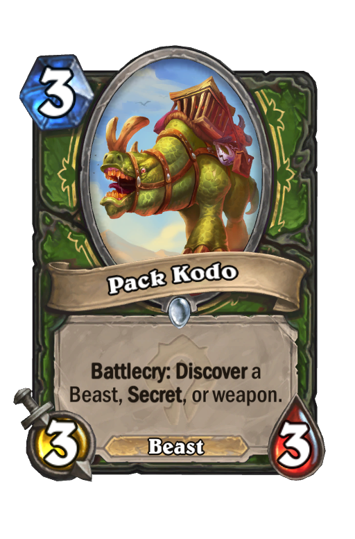 Pack Kodo Hearthstone kártya