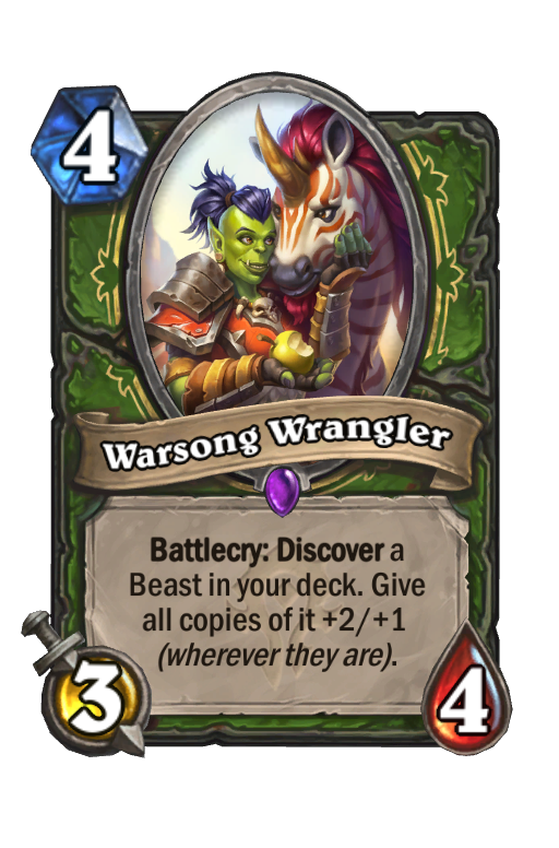 Warsong Wrangler Hearthstone kártya