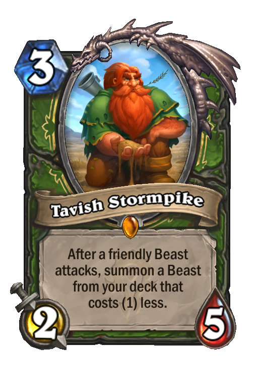 Tavish Stormpike Hearthstone kártya