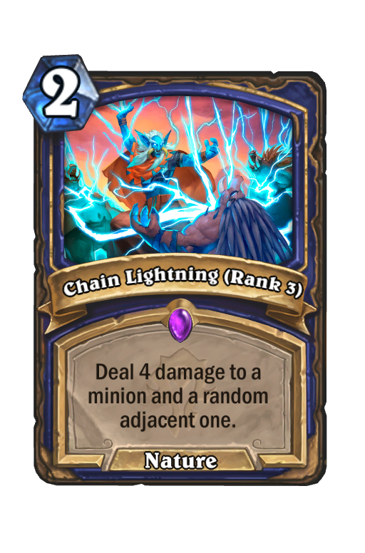 Chain Lightning (Rank 3) Hearthstone kártya