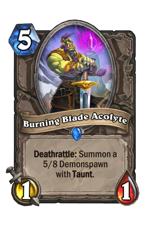 Burning Blade Acolyte Hearthstone kártya