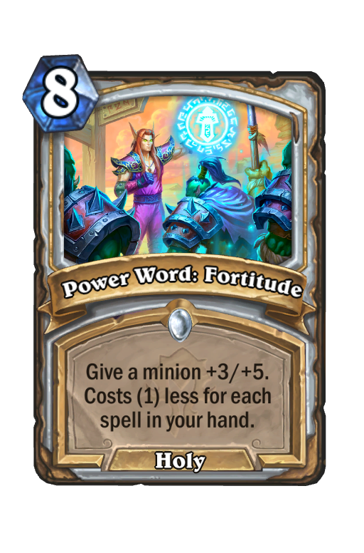 Power Word: Fortitude Hearthstone kártya