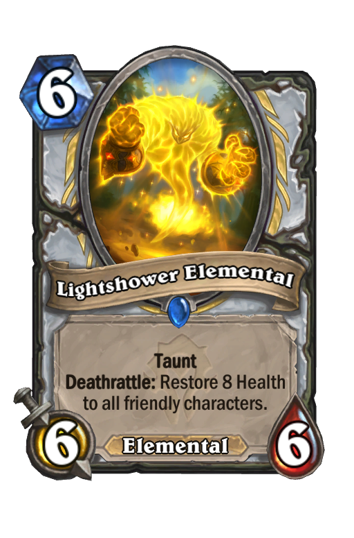 Lightshower Elemental Hearthstone kártya