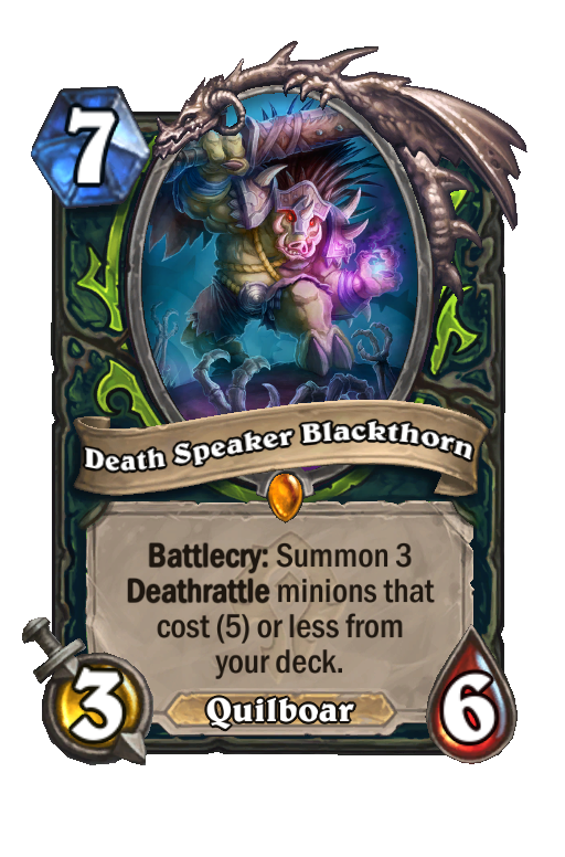 Death Speaker Blackthorn Hearthstone kártya