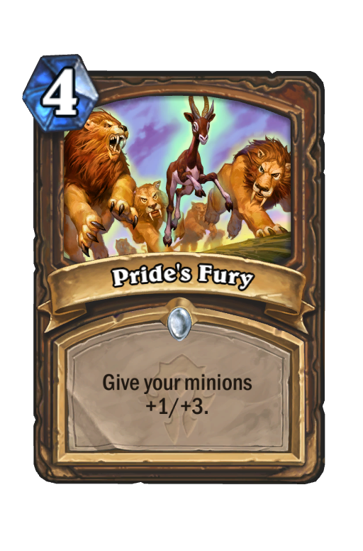 Pride's Fury Hearthstone kártya