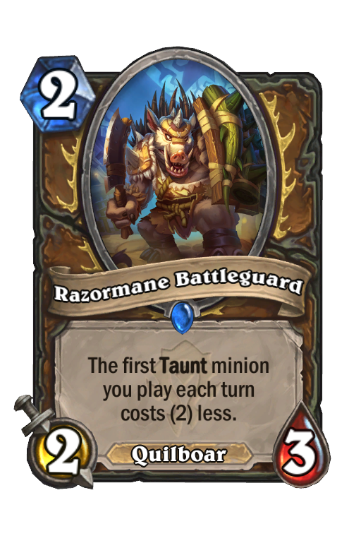 Razormane Battleguard Hearthstone kártya