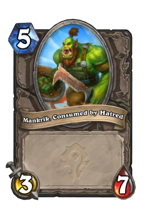 Mankrik, Consumed by Hatred Hearthstone kártya