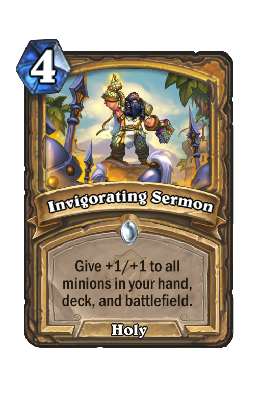 Invigorating Sermon Hearthstone kártya