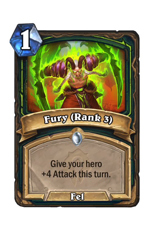 Fury (Rank 3) Hearthstone kártya
