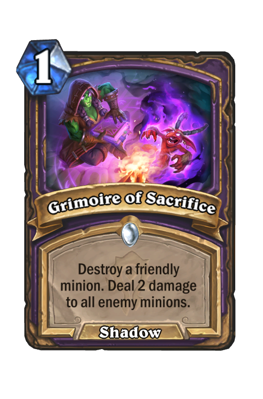 Grimoire of Sacrifice Hearthstone kártya