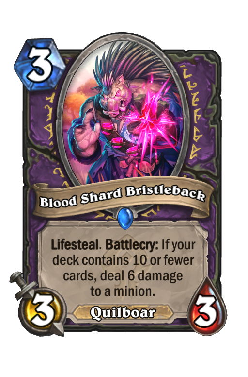 Blood Shard Bristleback Hearthstone kártya