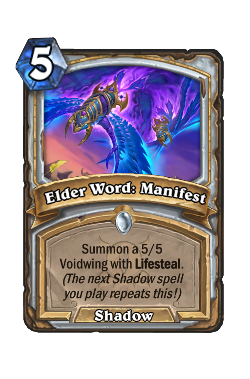 Elder Word: Manifest Hearthstone kártya