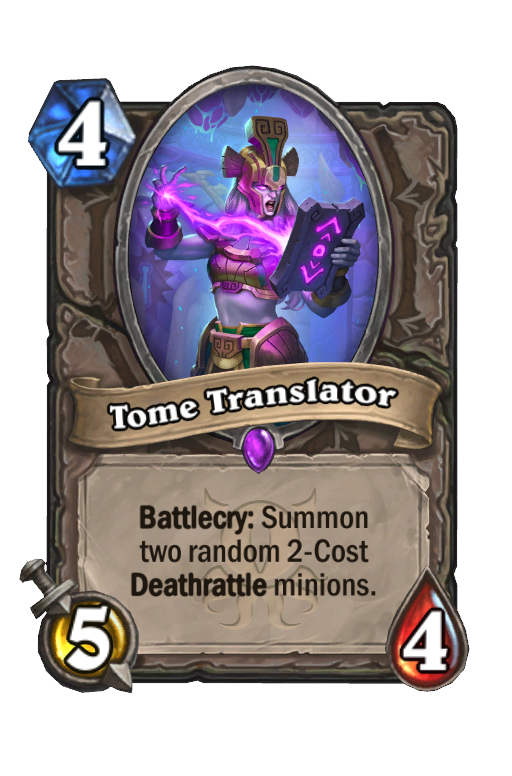 Tome Translator Hearthstone kártya
