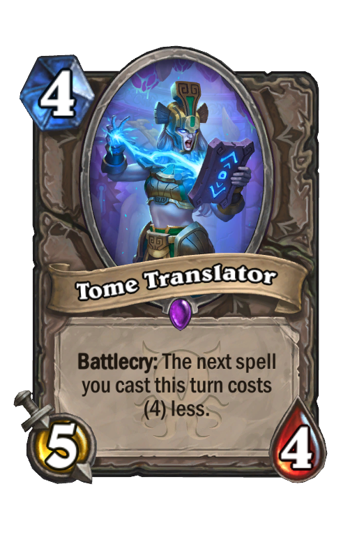 Tome Translator Hearthstone kártya