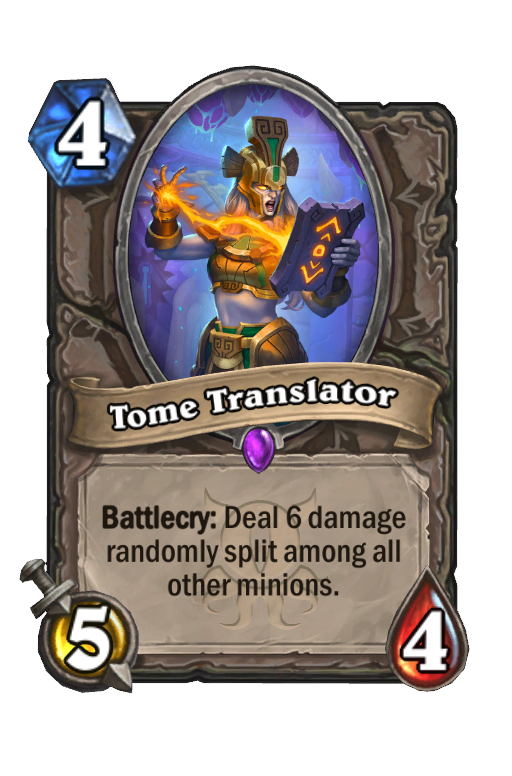Tome Translator Hearthstone kártya