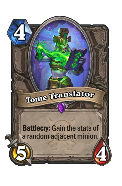 Tome Translator Hearthstone kártya