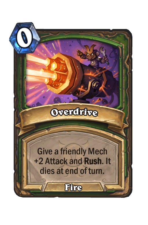 Overdrive Hearthstone kártya