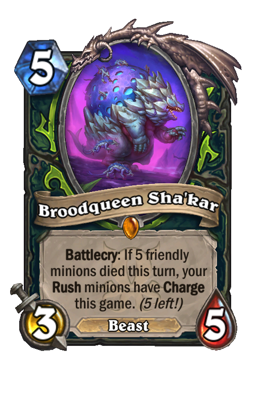 Broodqueen Sha'kar Hearthstone kártya