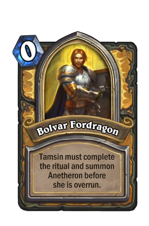 Bolvar Fordragon Hearthstone kártya