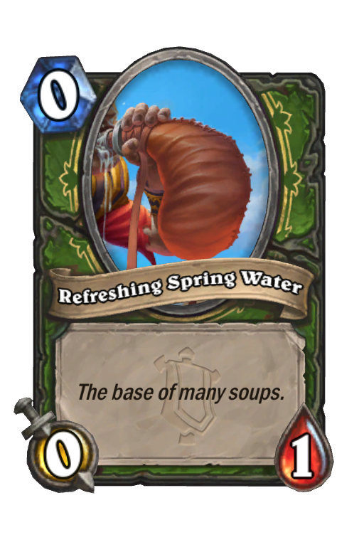 Refreshing Spring Water Hearthstone kártya