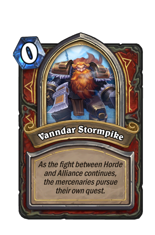 Vanndar Stormpike Hearthstone kártya