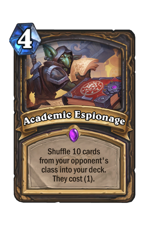 Academic Espionage Hearthstone kártya