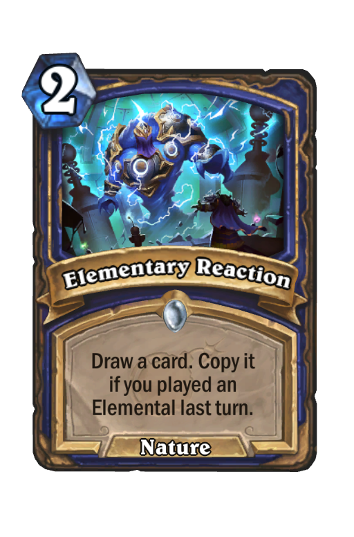 Elementary Reaction Hearthstone kártya