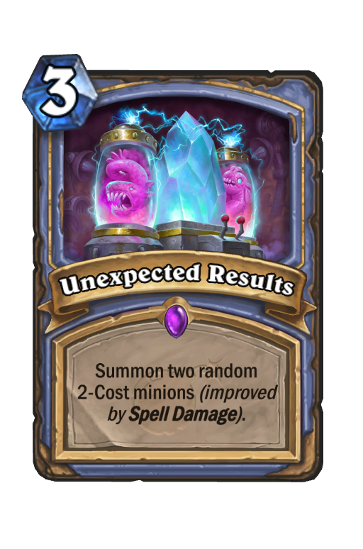 Unexpected Results Hearthstone kártya
