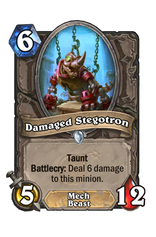 Damaged Stegotron Hearthstone kártya