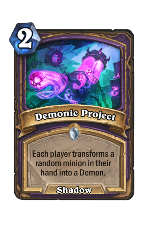 Demonic Project Hearthstone kártya