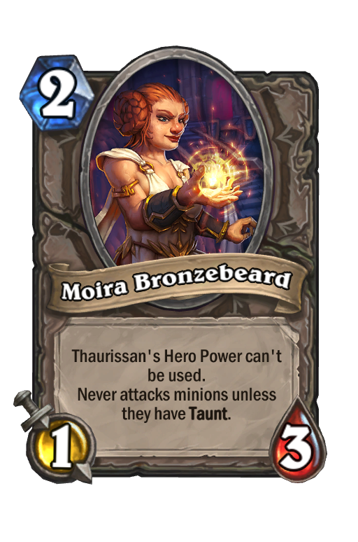 Moira Bronzebeard Hearthstone kártya