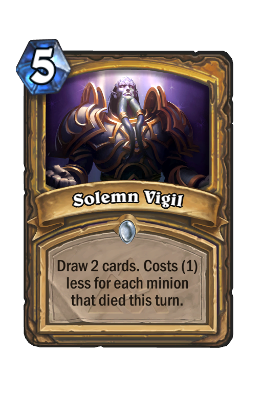 Solemn Vigil Hearthstone kártya