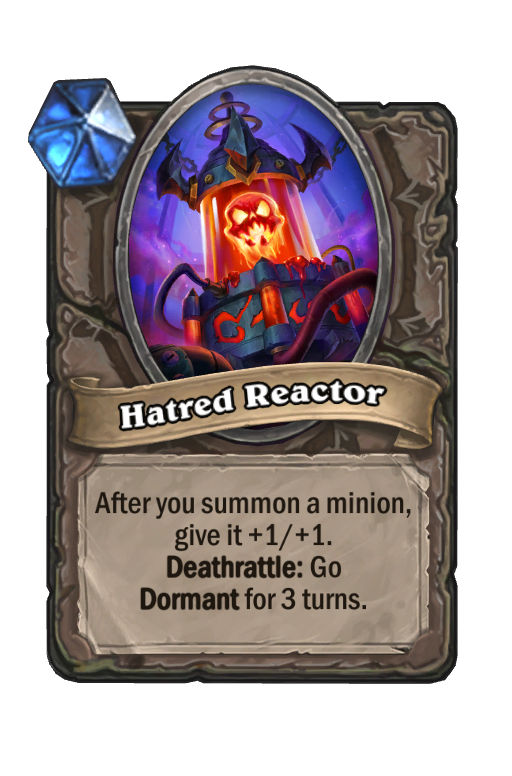 Hatred Reactor Hearthstone kártya