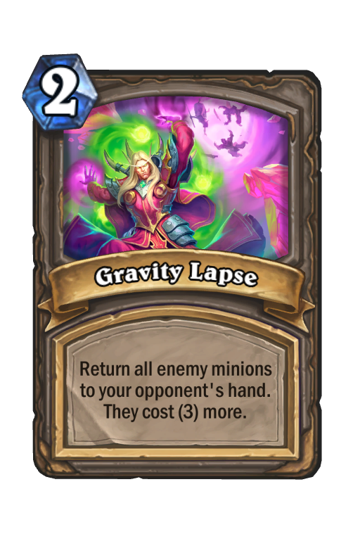 Gravity Lapse Hearthstone kártya