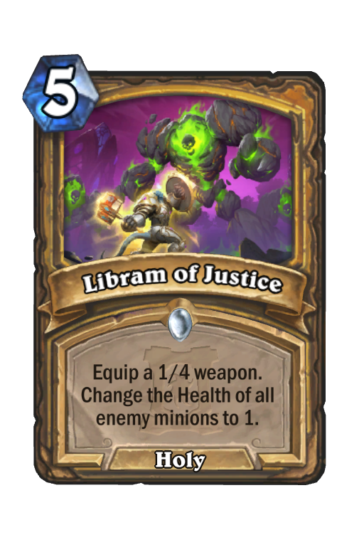 Libram of Justice Hearthstone kártya
