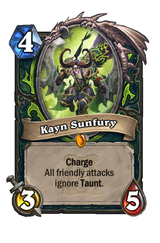 Kayn Sunfury Hearthstone kártya