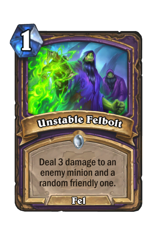Unstable Felbolt Hearthstone kártya
