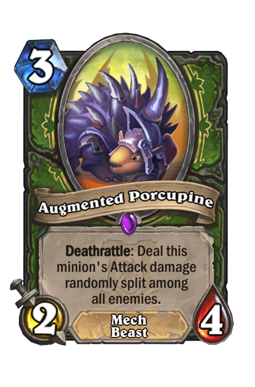 Augmented Porcupine Hearthstone kártya