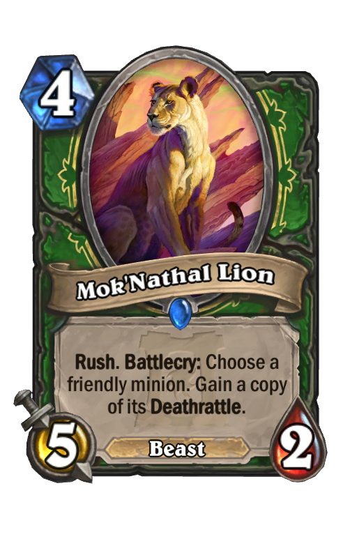 Mok'Nathal Lion Hearthstone kártya