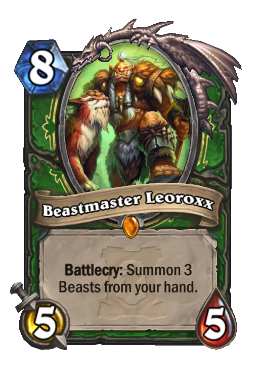 Beastmaster Leoroxx Hearthstone kártya