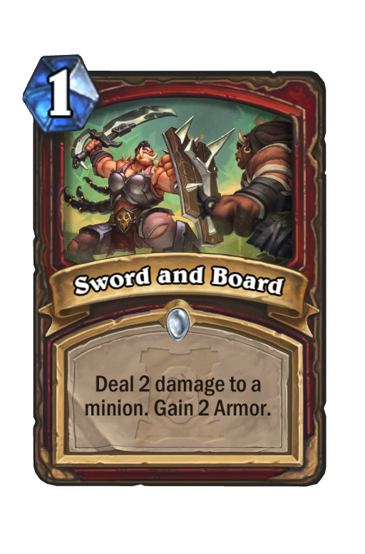 Sword and Board Hearthstone kártya